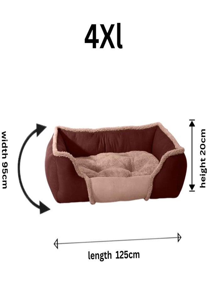 DRILLY Grade A++ Fur 4XL Dog Bed for Extra Large Dogs Washable-Orthopedic Big Dog Beds | Big Breed | | Giant Human Dog Bed< (4XL) - Image 4